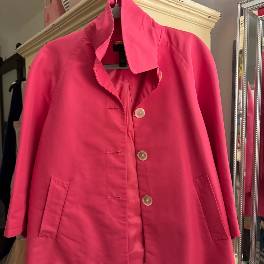 Lauren Ralph Lauren Bright Pink Trench Coat